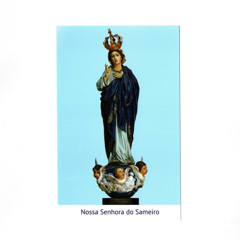 Estampa com Nossa Senhora do Sameiro 7,5x12cm