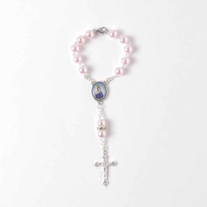 Dezena rosa com brilhante de 17cm