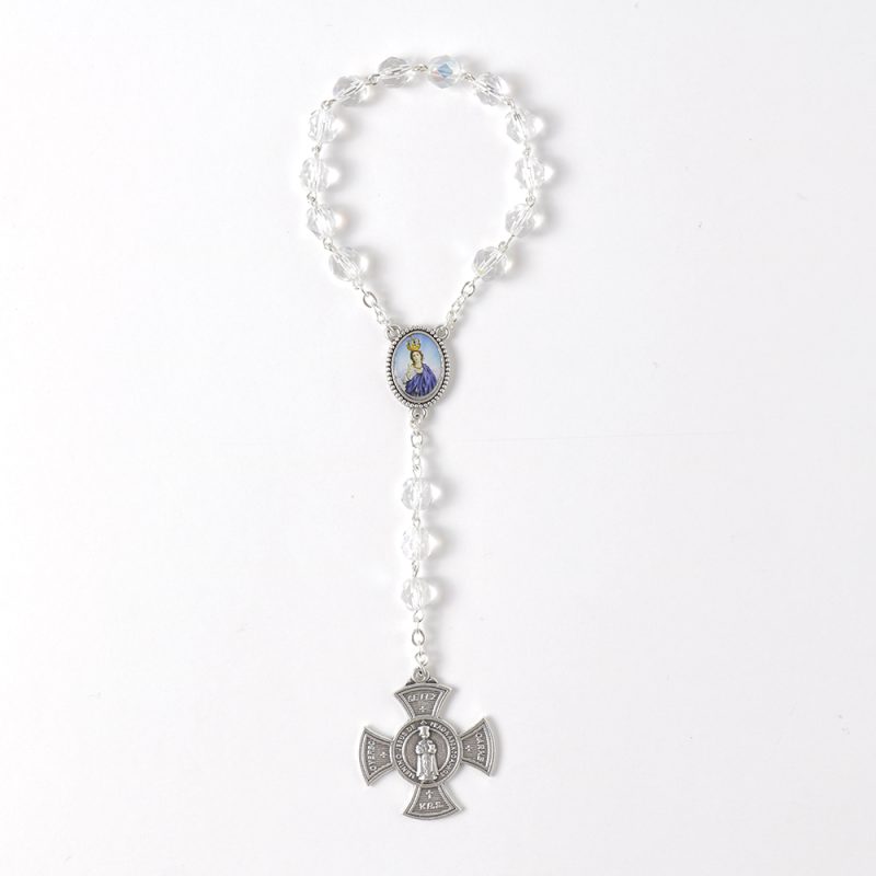 Coroinha Menino Jesus de Praga com 17cm em Cristal