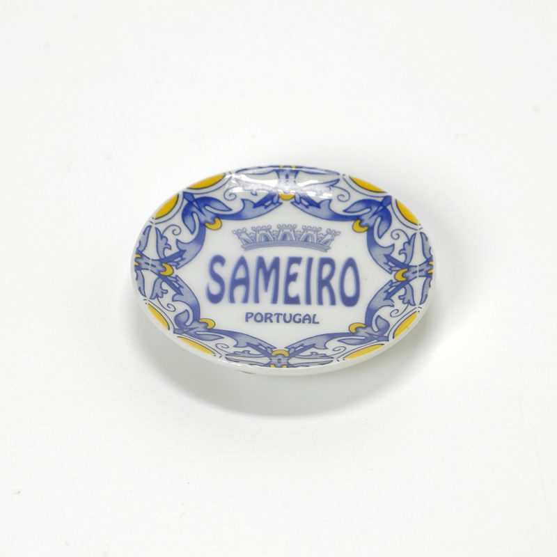 Íman Sameiro em forma de prato em porcelana