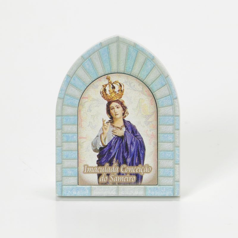 Placa com a imagem da Nossa Senhora do Sameiro em resina