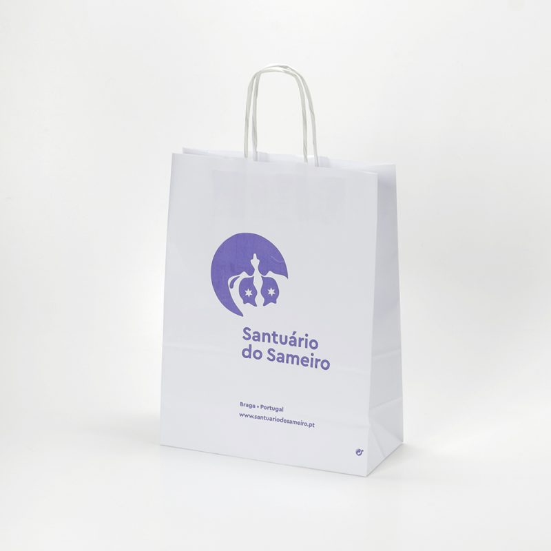 Saco de papel médio com a Coroa da Nossa Senhora do Sameiro