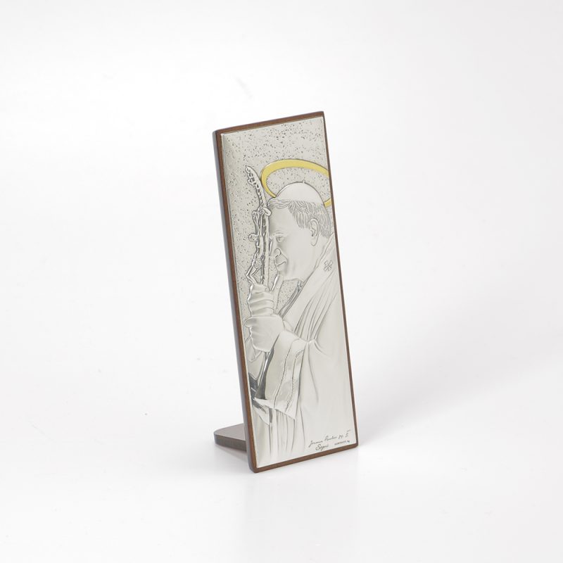 004-009-507-812O-Placa em prata com Santo João Paulo II de lado - Santuario-do-Sameiro-Braga-Portugal.jpg