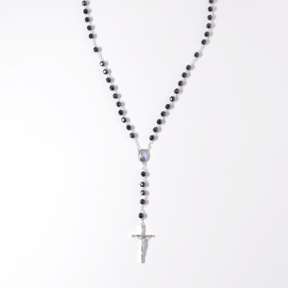 009-011-503-1774-Terço-com-contas-pretas-facetadas-54cm_Santuario-do-Sameiro-Braga-cortado-Portugal