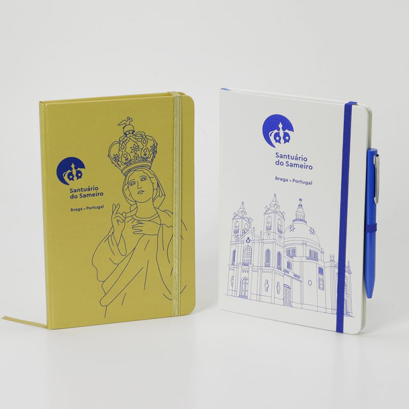 Bloco de notas A5 com elástico