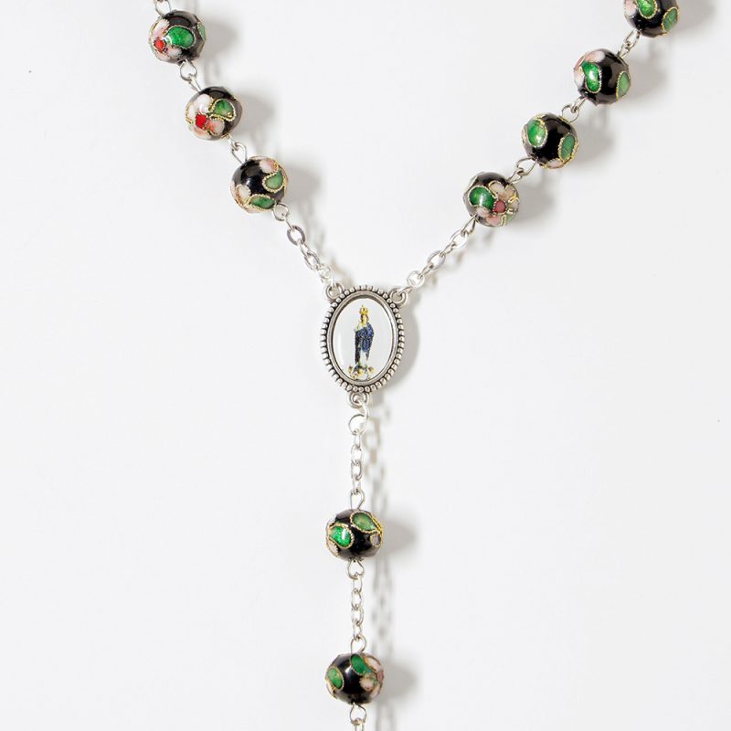 009-011-504-5056- Terço-cristal preto- cloissone- 61cm-Santuario-do-Sameiro-Braga-Portugal.cortado