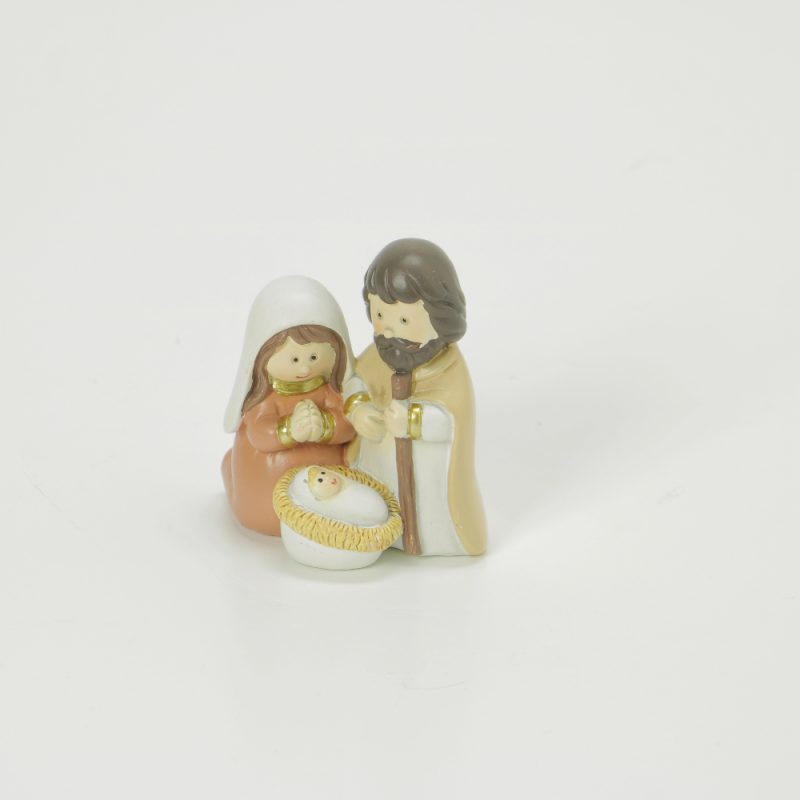 Presépio miniatura com a sagrada família 5x7cm