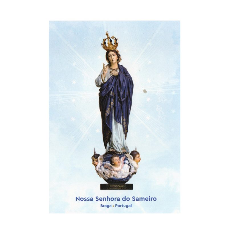 Postal com a Nossa Senhora do Sameiro