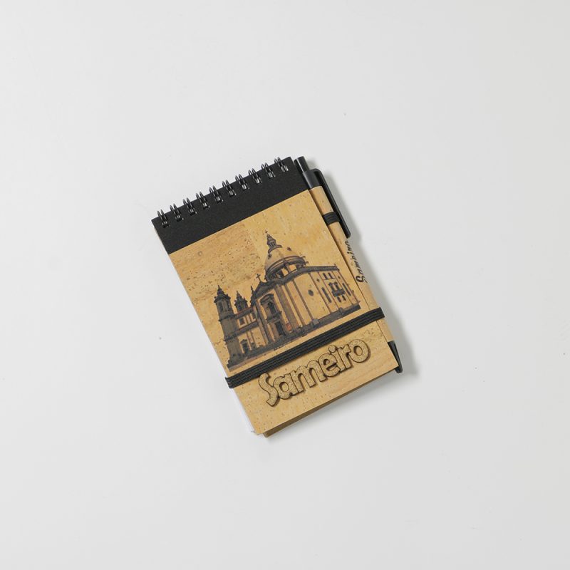 Bloco de notas Sameiro com caneta