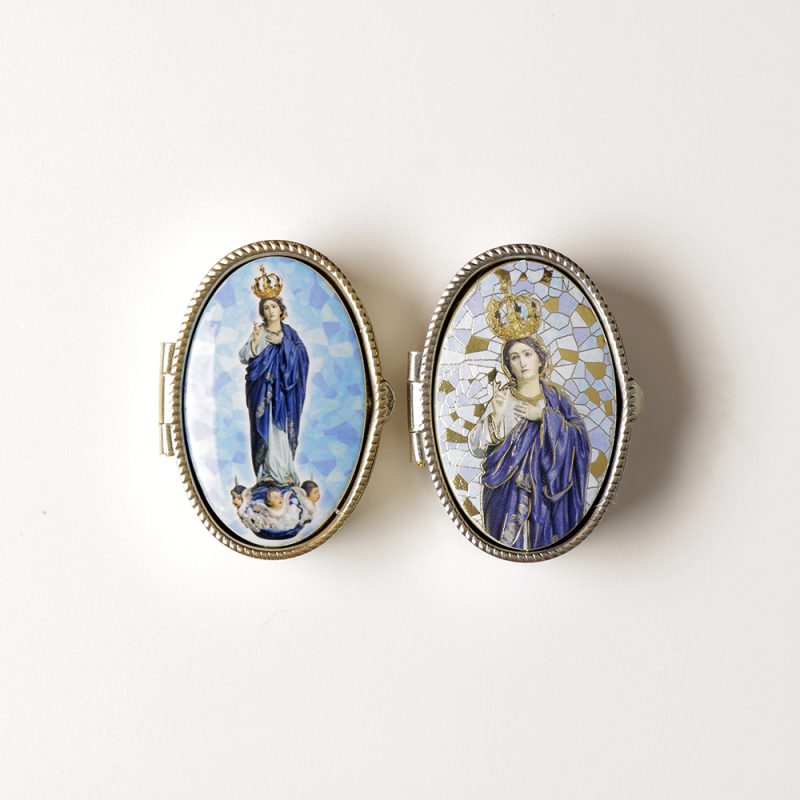 Caixas para comprimidos com imagem da Nossa Senhora do Sameiro