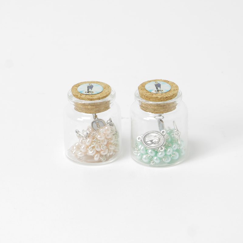 Terços pérola em frasco